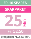 Fr. 52.50 (Fr. 2.10/Min.) Minutenpaket über 25 Beratungsminuten